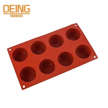 New 6 Cavity Cylinder Silicone Cake Mold For Cookies Making 3D Handmade Kitchen Reuse Baking Tools Decorating Mousse Mould