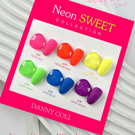 Fluorescent Color Gel Nail Polish Set Summer Neon Gel Semi Permanent Varnishes Nail Art Manicure Soak Off UV LED Gel Polish 15ml