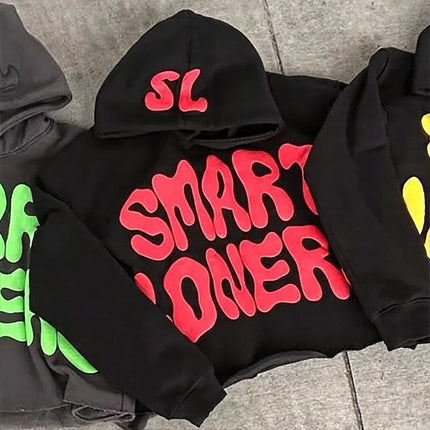 European and American Y2K punk letter foam printed hoodie autumn and winter casual street fashion tops Men's and women's