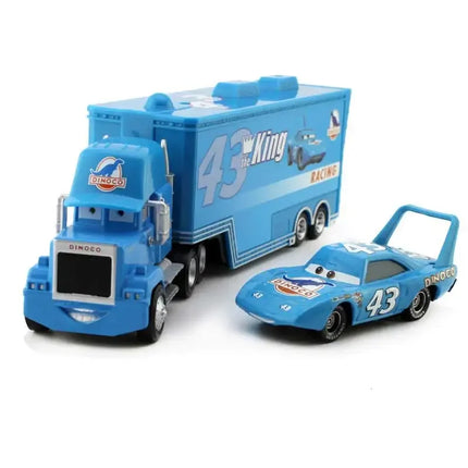 Pixar Cars Lightning McQueen Mack Uncle Truck Black Storm Jackson Cruz Set Metal Diecast Model Toy Kids Christmas Gift