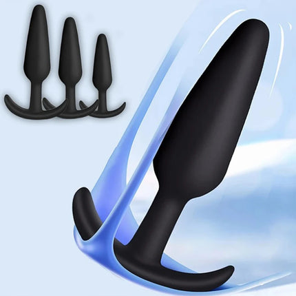 S/M/L 3 Sizes Anal Plug Soft Silicone T-Shaped Anal Plug Butt Plug Adult Sex Toys for Men Women Gay Prostate Massager Dildo