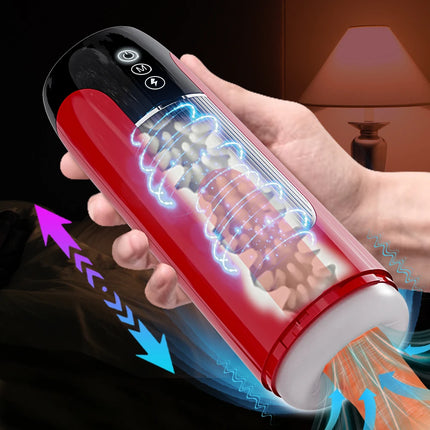 Male Masturbator Automatic Vibration Vagina Blowjob Machine Soft Pussy Penis Pump Masturbation Cup Sex Toys for Men Sex Machine