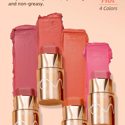 6 Colors Cream Blush Stick Waterproof Long Lasting Cheek Lip Eye Makeup Blendable Natural Flush For Women Daily Use