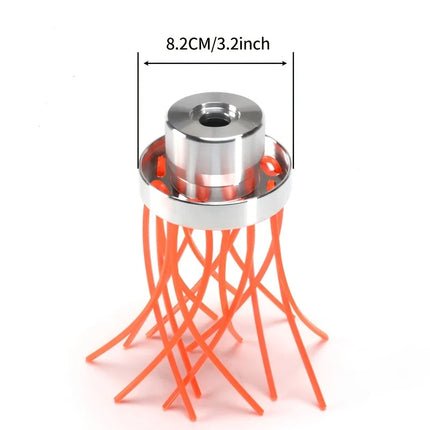 Upgrade 16 Line Aluminum Trimmer Head Durable Easy Install Universal Lawn Mower Strimmer Replacement Weed Cutter Head