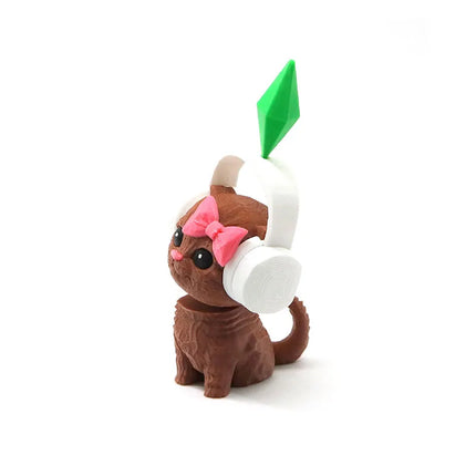 The Sims Cat Dancing Cat Car Ornament Creative Cute Kitten Mini Earphone Cat Model Home Desktop Decor  Automotive Interior Gift