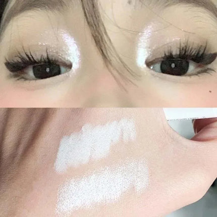 Diamond Highlight Stick Pearlescent Matte White Eyeshadow Stick Flash Eyeshadow Pen Contouring Pencil Face Brightening Cosmetics