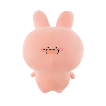 23cmAsamimi Doll Soothing Plush Doll Pink Rabbit Plush Toy Funny Expression Stuffed Animal Sleep Pillow Doll Birthday Xmas Gift