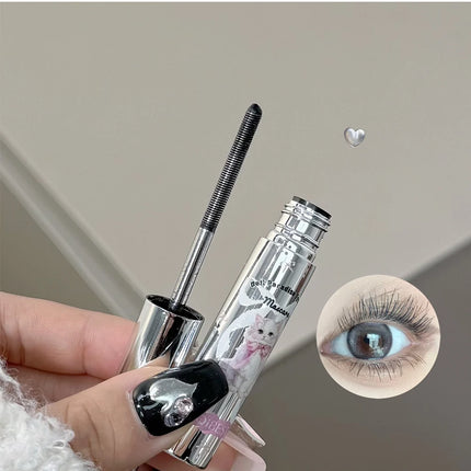 QIBEST 4D Silk Fibre Mascara Curling Thick Ultra-fine Brush Eyelash Extension Black Brown Waterproof Mascara Women Eye Cosmetics