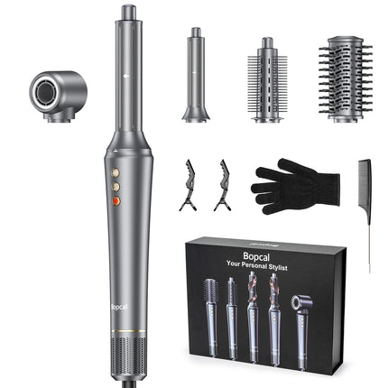 5 in 1 Hair Dryer,Multi Styling Tool,Straightener & 32mm Curling 300 Million Negative Ions Hair Care 1-3 Mins Quick Drying Gifts