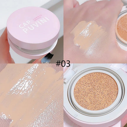 Air Cushion Natural Moisturizing Foundation Concealer Whitening Oil-control Korean Makeup BB Cream with Cosmetics Puff
