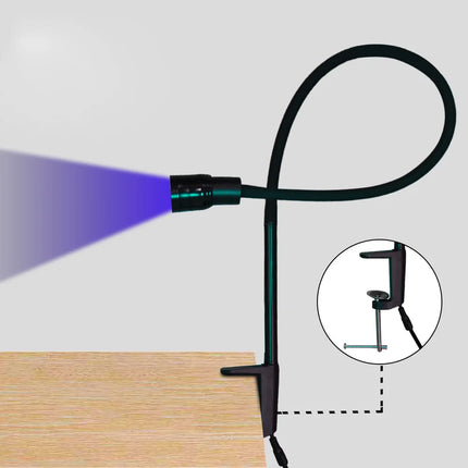 10W desktop adjustable purple light eyelash beauty lamp, false eyelash extension UV glue curing lamp, LED phototherapy lamp