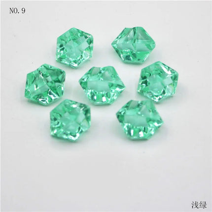 100Pcs Acrylic Stones Crystal Ice Cubes Decor Vase Filler Pebble Aquarium Fish Tank Accessories DIYJewelry Decoration 6*9mm