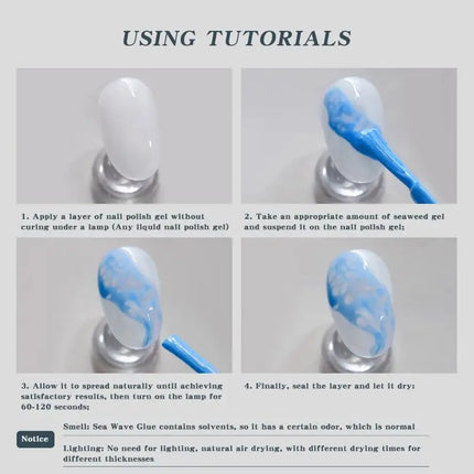 Quickly Blooming Ocean Wave Marble Blossom Gel Polish Semi Permanent Soak Off Bubble Varnish For DIY Nail Art