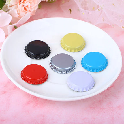 100 Pcs Crown Caps Homebrew Beer Caps Craft Beer Bottling Caps Oxygen Absorbing Seal Crown Caps for DIY Home Brewing Beer Tool