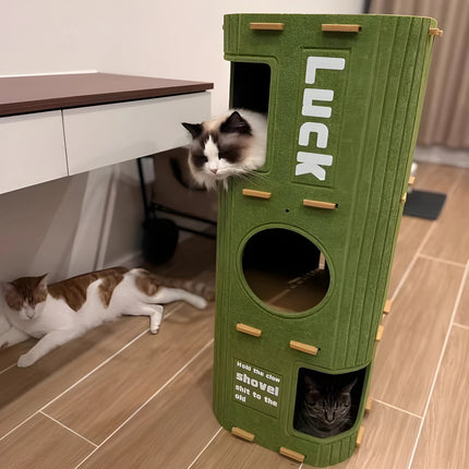 Multi-Layer Cat Nest Cat Climbing Frame Integrated Closed Security Cat Sleeping Nest Scratch-Resistant Wear-Resistant Four-Seas