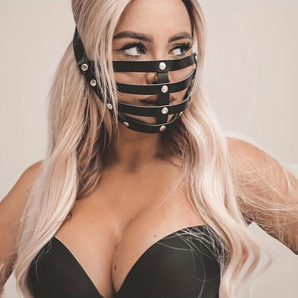 Sexy Leather Masks for Women Cosplay Masks Masquerade Party Props for Half Face Sex Toys Accessories SM Adult Game Toys Supplies