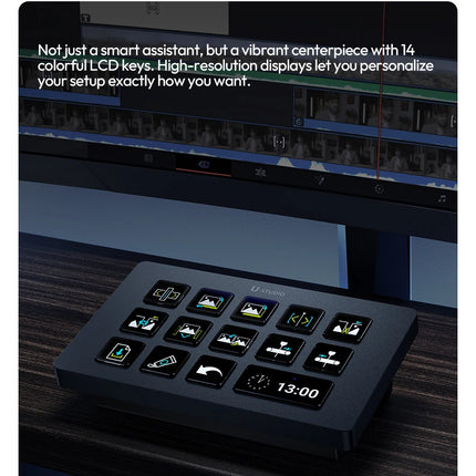 Ulanzi D200H Deck Dock Streaming Controller 7-in-1 One-Tap Creative Hub Customizable Stylish Desk Intelligent Lighting Control