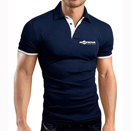 2024 Summer Men's Korda Inspired Tribute Logo Print Popular Comfortable Cotton Business Casual Solid Color Breathable Polo Shirt
