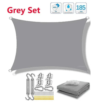 Outdoor Awnings Waterproof Sun Shade Sail Garden Canopi For Terrace Car Canvas Awning Rectangle Pool Sun-Shelter Sunshade Sail