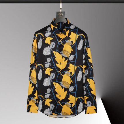 Men's shirt 3D printed geometric pattern men's shirt long-sleeved lapel casual top outdoor shopping shirt large size xs-6xl