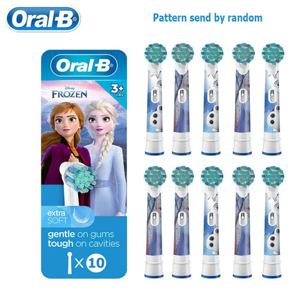 Oral B EB10 Kids Electric Toothbrush Replacement Heads Tiny Round Head Soft Bristle Teeth Cleaning Brush Refill Spiderman Frozen