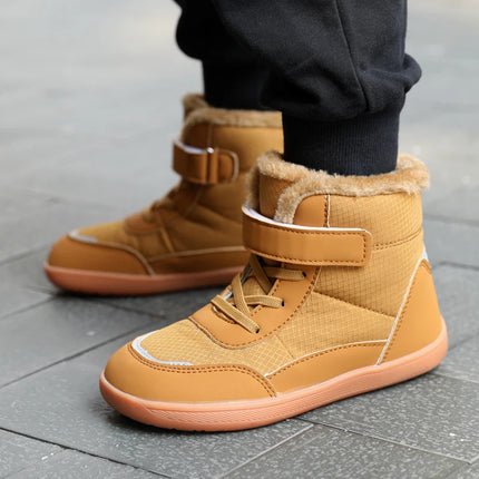 2024 Kids Wide Toe Barefoot Snow Boots | Boys/Girls Winter Minimalist Sneakers | Girls Boys Warm Boot Toddler Little Big Kids