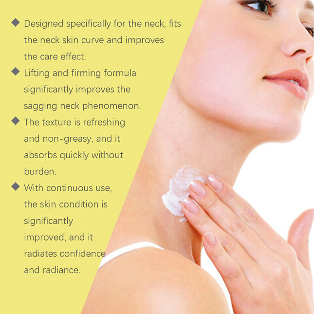 Neck Firming Cream Deep Nourishing Skin Anti-Aging Reduce Dullness Brighten Lightweight Long-Lasting Moisturizing Necks Lotions