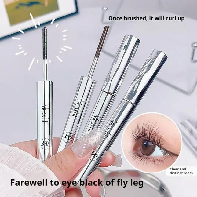 Maxfit Steel Tube Mascara Waterproof Silk Fiber Mascara Black Brown Long Curling Eyelash Extensions Non-Clumping Eye Make Cosmetics