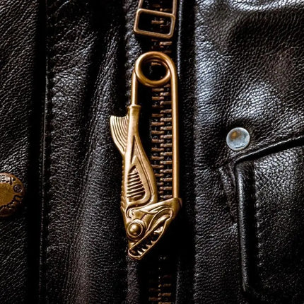 New Model Fish Bone Detachable Keychain Brooch For Car Key Bag High-End Pendant vintage Personalized Gift