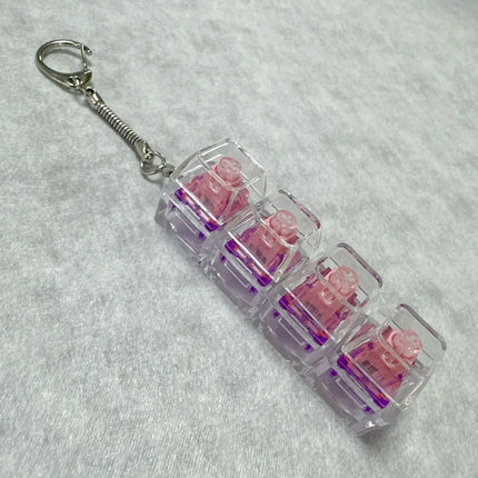 #LED Keyboard Keychain Fidget Toys Crystal Clicker Sensory Toy for Stress Relief Keyboard Keychain Fidget Gadget for Adults Kids