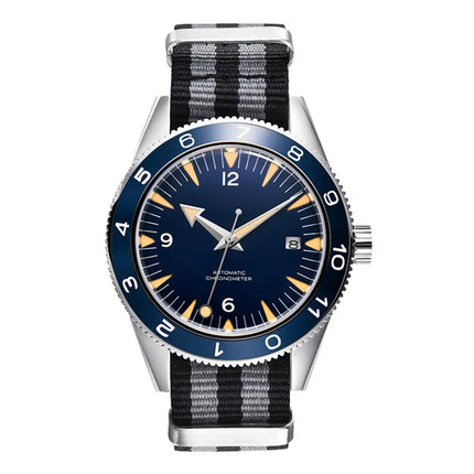 41MM Sapphire Glass 100m Waterproof Japan  Automatic Luminous Mens Watch Nylon Strap