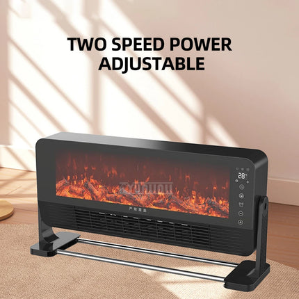 Wall-Mounted Electric Fireplace Simulation Flame Heater Remote Control Household Heat Warm Fan Calentadores Electricos De Hogar