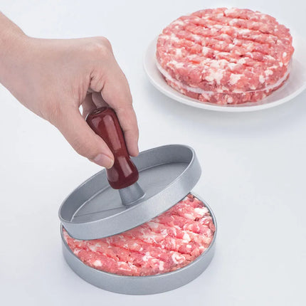 Circular Burger Mold Burger Press Non-stick Meat Pie Machine Home Food Mold Kit Small Tool with 100 Meat Pie Paper
