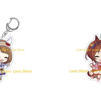 Uma Musume Pretty Derby Tokai Teio Silence Suzuka Gold Ship Mejiro McQueen Vodka Daiwa Scarlet Chibi  Acrylic keychain pendant