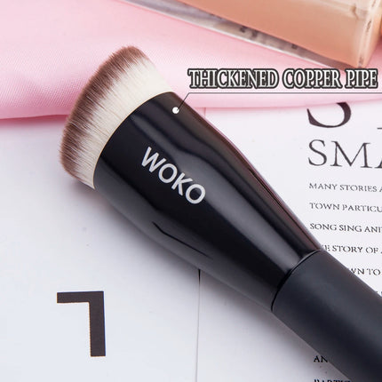 Flat Top Foundation Makeup Brushes Flat Angled Synthetic Hair Face Contour Foundation Liquid Cream Bronzer Buffing Makeup Tool