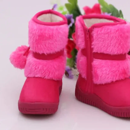 Children Girls Snow Boots Winter Comfortable Thick Warm Kids Boots Lobbing Ball Thick Kids Autumn Cute Boys Boots Princess Shoes