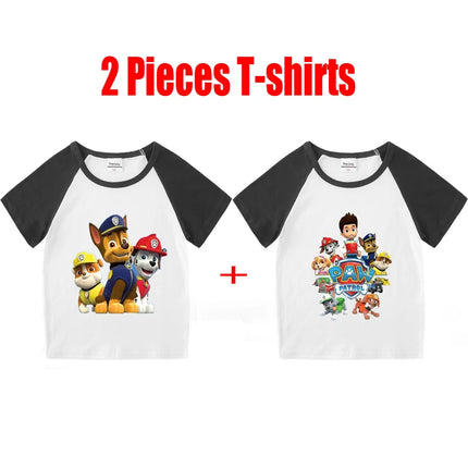 Child T-Shirt for Boys Girls Kids Shirts Baby Short Sleeve PAW Patrol Print T-Shirt Toddler Cotton Cartoon Tee Tops Clothing