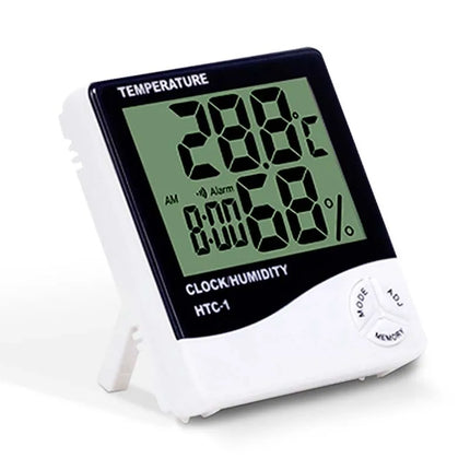 HTC-1 HTC-2 LCD Electronic Digital Temperature Humidity Meter Home Thermometer Hygrometer Indoor Outdoor Weather Station Clock