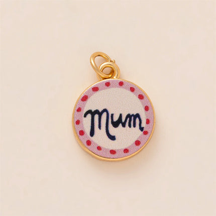 Dopamine pendant necklace, DIY fruit food love pendant, copper material, gold-plated, color preserving