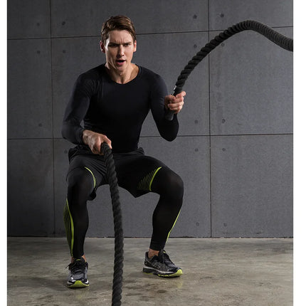 Compression Shirt Men Solid Dry Fit Long Sleeve Sportswear For Male Gym Clothing Running Fitness Tee Training Workout Muscle Top