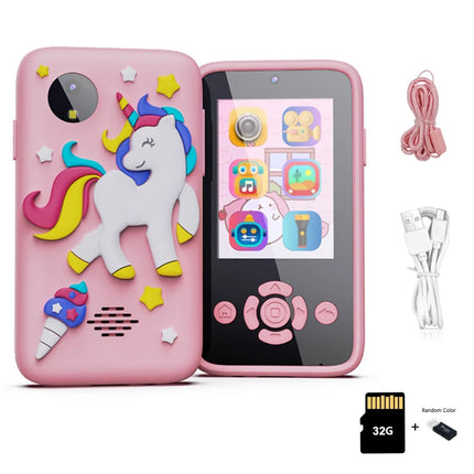 Kids Smart Mobile Camera Toy Built-in Music Player And Game Camera Toy 3-12 Year Old Boys Girl Festivals Cartoon Camera Toy Gift