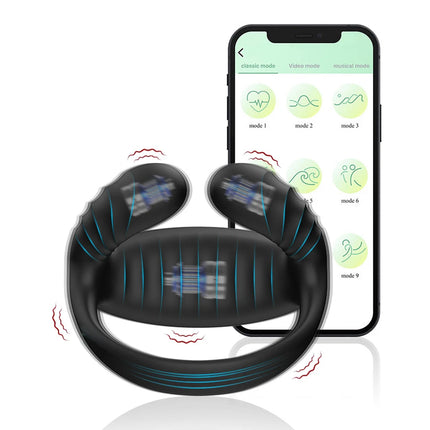 Vibrating Cock Ring for Men Silicone Penis Rings Intense Vibration Mens Vibrator Longer Harder Stronger Erection Adult Sex Toys