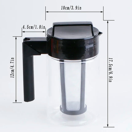 Cold Brew Coffee Maker with Filter,Iced Tea Coffee Kettle,Water Flow Dripper,Clear Coffee Pot 900ML/1300ML/2000ML