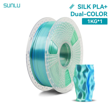 SUNLU 1KG SILK /Dual / Triple Color/Rainbow 3D Printer Filament 1.75mm 1000g Spool (2.2lbs) Neatly Filament Fit Most FDM Printer