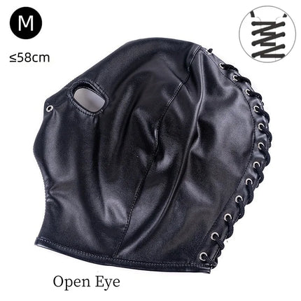 Adult Bold Open Cup Jumpsuit Sex Toy Kits with Unisex Forced Restraint Hood Mask for Couple Muscle Recovery Erotic Lingerie