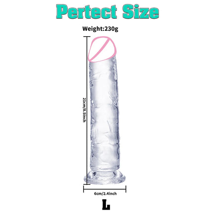 Realistic Dildo Adult Toys Transparent Dildo Suction Cup Jelly Women Erotic Sex Toys Soft Clitori Vaginal Masturbators Penis