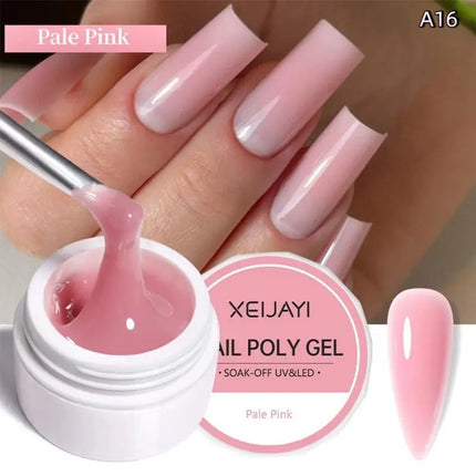Jelly Extension Nail Gel Polish Soak Off UV LED Gel Modeling Carving Glue Milky White Clear Pink Color Multicolour Nail Salon