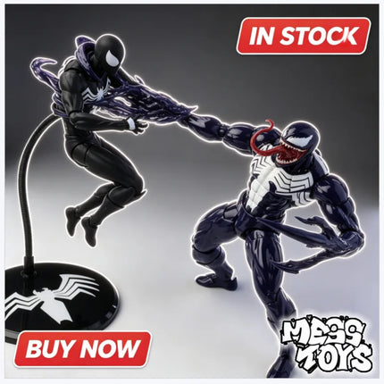 NEW Mess Toys Venom Lethal Neighbor Spider Man Symbiotic Black Suit Messtoys Spiderman Anime Action Figure Model Doll Gifts Toys
