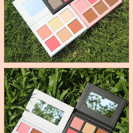 DIY 6-color Private Label Blush Highlight Powder Concealer Contour Palette Custom Bulk Waterproof Matte Makeup 3-color Package