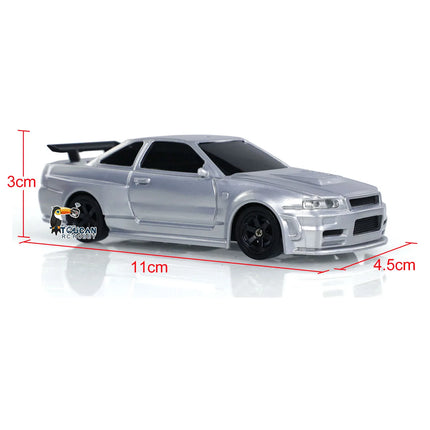 Gifts 1/43 RC Drift Car with Gyro Upgraded Ver 2.4G Remote Control Mini Drift Race Car 4WD Radio Control RC Toys Traffic Cones